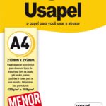 Usapel Couchê Brilho /A4 120g/m² 50fls /Branco