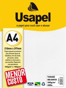 Papel Vergê /A4 180g/m²/ 50fls Branco