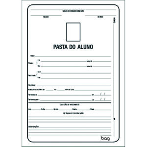 PASTA DO ALUNO – VERDE - AMARELA - ROSA - AZUL - BRANCA 180 gramas, formato 230 x 335mm