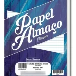 Papel Pautado Almaço  Com Margem Pacote com 10 unidades