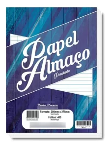 Papel Pautado Almaço  Com Margem Pacote com 10 unidades