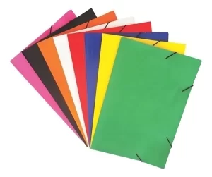 Pasta Aba Elástica Plástica Oficio Colorida