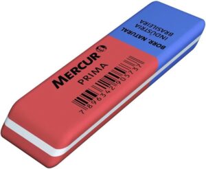 Mercur, B0101013, Borracha Vermelha e Azul, Prima, Caixa com 40 Unidades